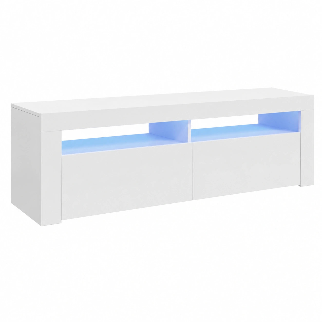 Armoire, avec éclairage LED, coloris blanc, pour la chambre