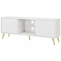 Armoire, coloris blanc et doré, pour la chambre