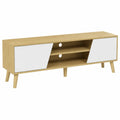 Meuble TV, 150 x 30 x 42 cm, coloris blanc, pour le salon