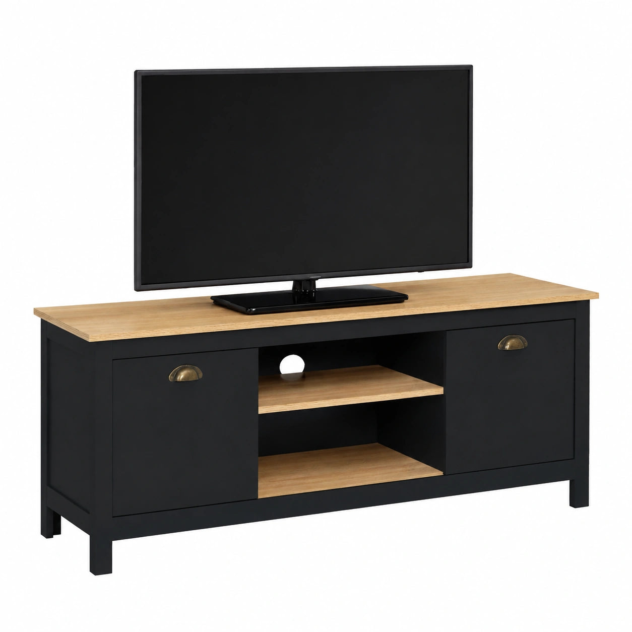 Meuble TV, coloris noir, pour le salon