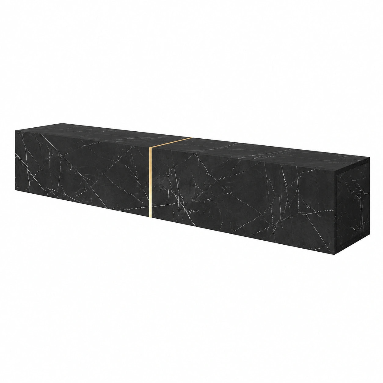 Armoire, coloris noir et doré, pour la chambre