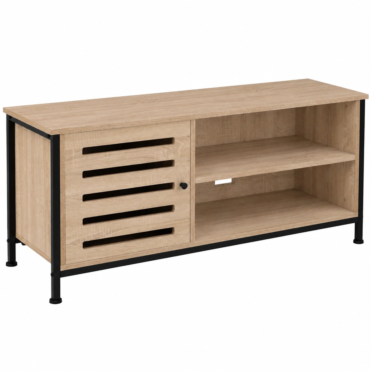 Meuble TV, avec rangement, avec étagères, 110 x 41,5 x 50,5 cm, pour le salon